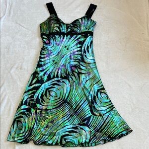 Melanie Lyne Y2K Psychedelic Babydoll Fairy Festival Sexy Midi Dress Size 10